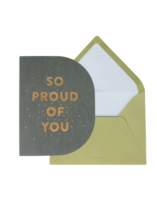 So Proud Of You Greeting Card (Black)