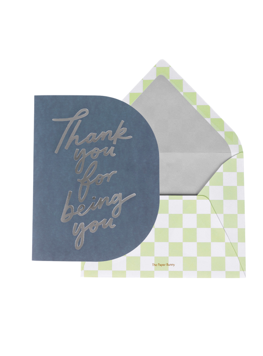 Thank You For You Greeting Card (Navy)