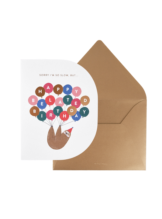 Happy Belated Birthday Greeting Card
